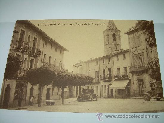 Postales: ANTIGUA POSTAL....VILADRAU..........PL.CONSTITUCIO. - Foto 1
