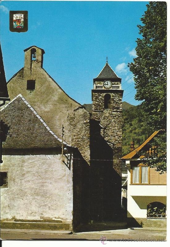Postales: LES.-VALLE DE ARAN.-REC&Oacute; TIPIC I ESGLESIA ROMANICA.-ESCUDO DE ORO N&ordm; 282