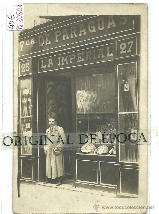 Postcards: (PS-30501)POSTAL FOTOGRAFICA DE ???-FABRICA DE PARAGUAS LA IMPERIAL