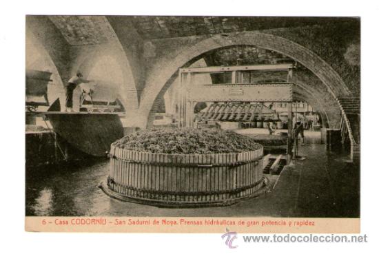 Postales: SAN SADURNI DE NOYA PRENSA HIDRAULICA CASA CODORNIU CAVA - EDICI&Oacute;N THOMAS - POSTAL