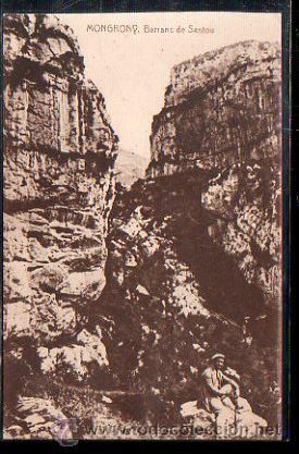 Postales: TARJETA POSTAL DE MONGRONY - BARRANC DE SANTOU. THOMAS - Foto 1