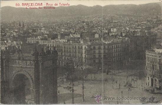 Postales: BARCELONA ARCO DEL TRIUNFO ESCRITA - Foto 1