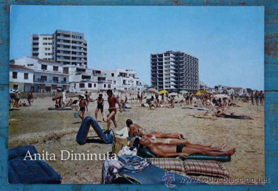 Postales: ANTIGUA POSTAL DE  EL VENDRELL - SAN SALVADOR  DETALLE DE LA PLAYA  -  NO CIRCULADA