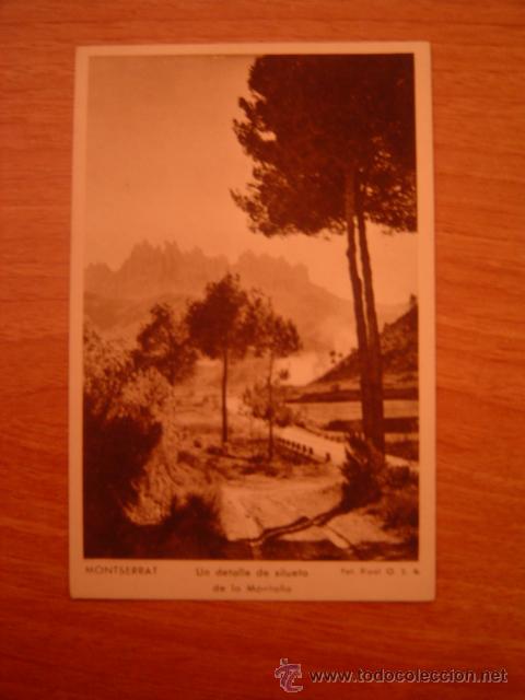 Postais: POSTAL MONTSERRAT UN DETALLE DE SILUETA DE LA MONTA&Ntilde;A FOT. RIPOL SIN CIRCULAR