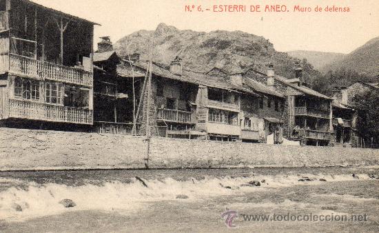 Postkarten: esterri d'aneu. 6.- muro de defensa. thomas