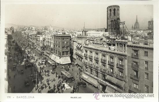 Postales: BARCELONA RAMBLAS SIN ESCRIBIR - Foto 1