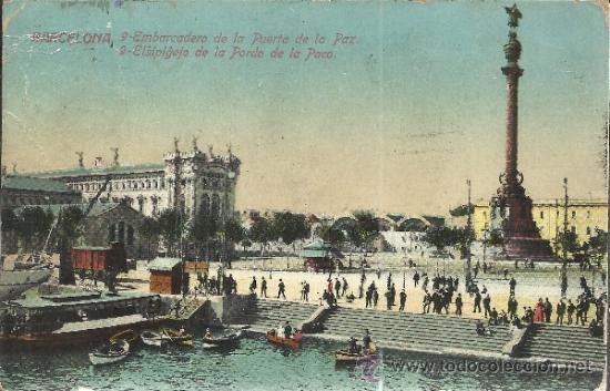 Postales: BARCELONA EMBARCADERO ESCRITA - Foto 1