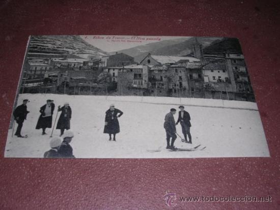 Postkarten: 4 .- RIBAS DE FRESER - EL NOU PASSEIG L. ROISIN FOT. -14X9 CM.
