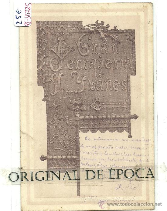 Postcards: (PS-30725)POSTAL PUBLICITARIA DE BARCELONA-GRAN CERRAJERIA DE VTE.IBA&Ntilde;EZ(GRACIA)