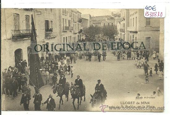 Postcards: (PS-30810)POSTAL DE LLORET DE MAR-FESTA DE S.ANTON EN LA PLA&Ccedil;A