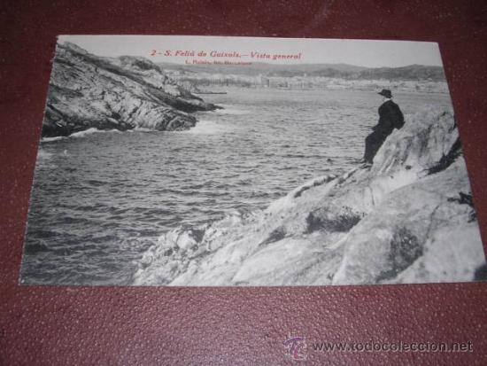 Postcards: 2 .- S. FELIU DE GUIXOLS - VISTA GENERAL L. ROISIN FOT. 14X9 CM.