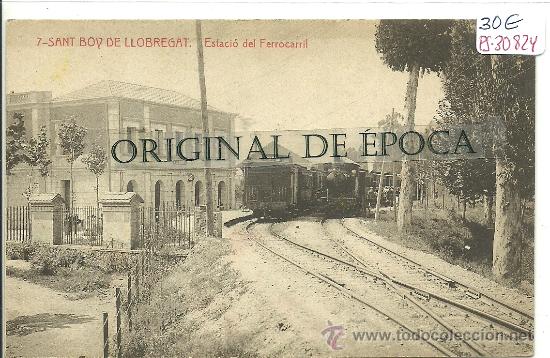 Postkarten: (PS-30824)POSTAL DE SANT BOY DE LLOBREGAT-ESTACION DEL FERROCARRIL