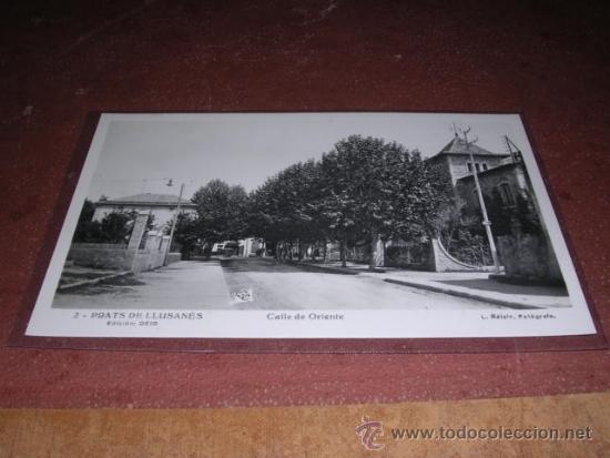 Postcards: 2 .- PRATS DE LLUSANES CALLE DE ORIENTE L. ROISIN FOT. 14X9 CM.