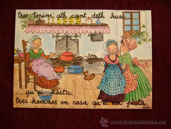 Postais: Postal Arreperveris dera Val d'Aran. Refranys de la Vall d'Aran. Rosa Medina. Zerkowitz.