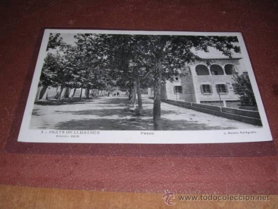 Postcards: 3 .- PRATS DE LLUSANES - PASEO L. ROISIN FOT. 14X9 CM.
