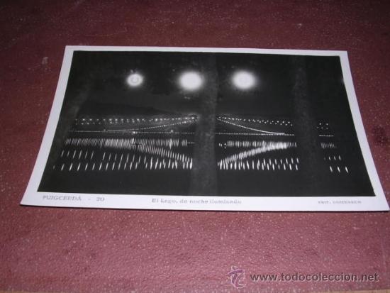 Postcards: PUIGCERDA  - 20 EL LAGO DE NOCHE ILUMINADO EDIT. DOMENECH 14X9 CM.