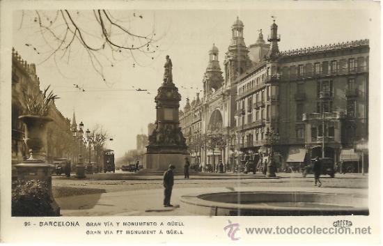 Postales: BARCELONA GRAN VIA ESCRITA - Foto 1