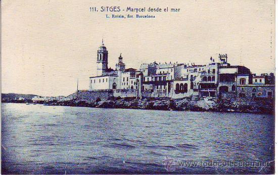 Postales: sitges - marycel desde el mar - Foto 1