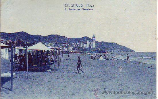 Postales: sitges - playa - Foto 1