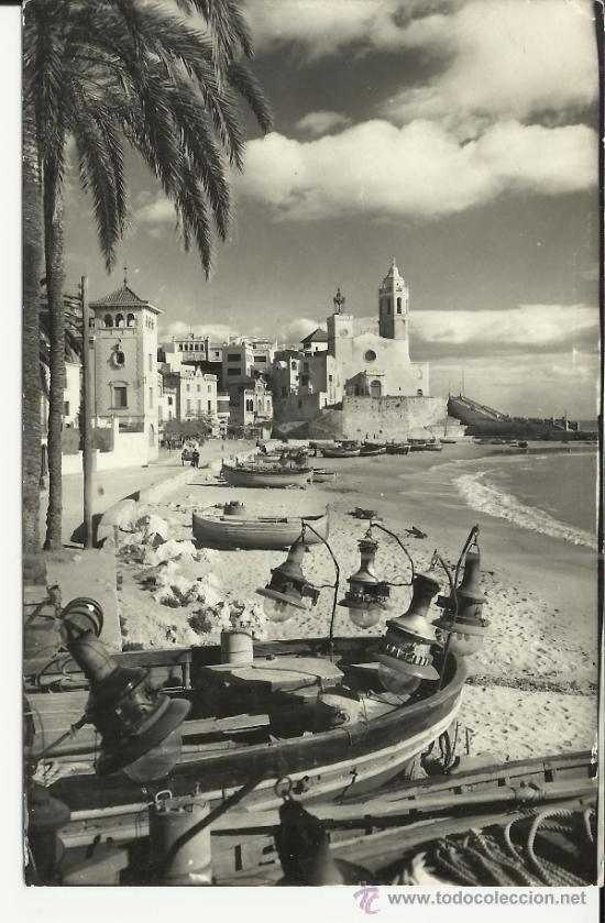 Postales: BARCELONA SITGES ESCRITA - Foto 1