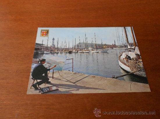 Postales: ANTIGUA POSTAL DEL PUERTO DE BARCELONA, SIN CIRCULAR. EDICIONES FISA, POSTALES ESCUDO DE ORO