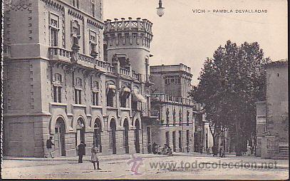 Postales: POSTAL VIC RAMBLA DEVALLADAS FOT. MAURI - Foto 1