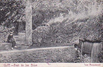 Postales: POSTAL OLOT FONT DE LAS TRIAS IMP. PLANADEVALL - Foto 1