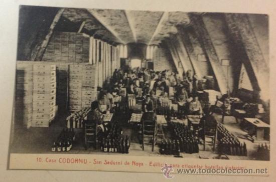 Postales: SAN SADURN&Iacute; DE NOYA. CASA CODORNIU. EDIFICIO PARA ETIQUETAR BOTELLAS. INTERIOR. - Foto 1
