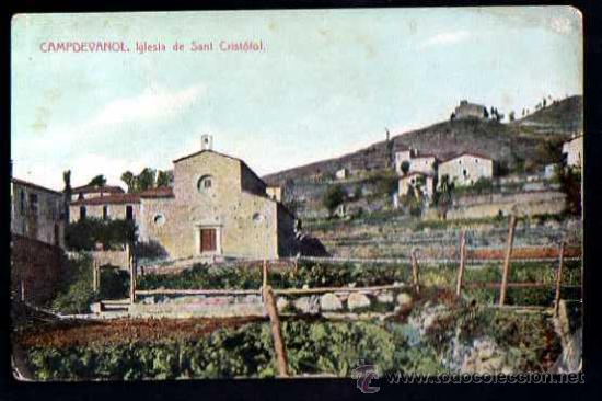 Postales: Campdevanol. Iglesia de Sant Cristobal.No circulada. - Foto 1
