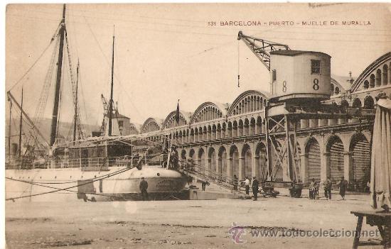 Postales: POSTAL PUERTO MUELLE DE LA MURALLA - Foto 1