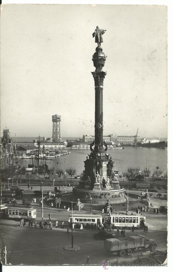 Postales: BARCELONA.-MONUMENTO A CRISTOBAL COLON.-PUERTO.-FOTOGRAFIA IND. BALASCH.-FOTO CEBOLLERO
