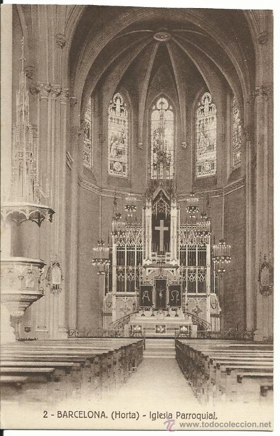 Postales: BARCELONA / HORTA / IGLESIA PARROQUIAL POSTALES FERGUI / SIN FRANQUEAR