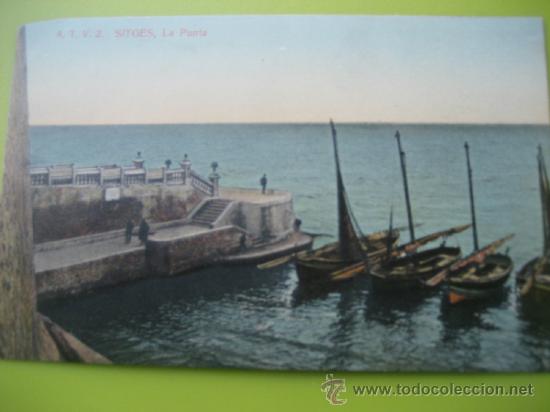 Postales: Sitges. N&ordm; 2. La punta. A.T.V. Circulada  1915 - Foto 1