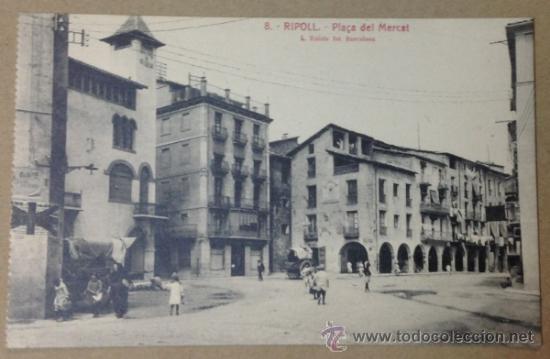 Postales: RIPOLL. PLA&Ccedil;A DEL MERCAT. (L. ROISIN) - Foto 1
