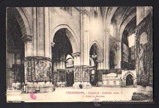 Postales: Tarragona. Catedral. Circulada 1947. - Foto 1