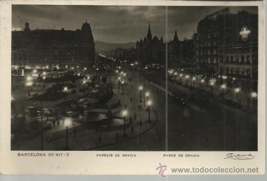 Postales: BARCELONA PASEO DE COLON ESCRITA - Foto 1