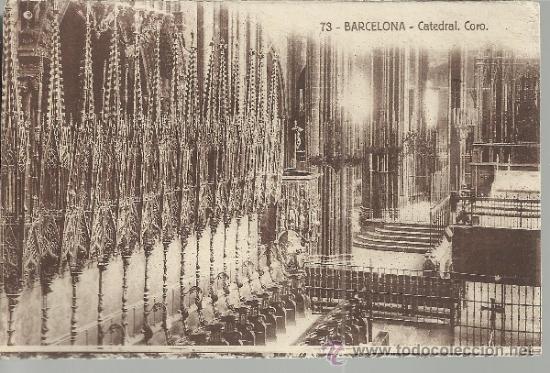 Postales: BARCELONA CATEDRAL ESCRITA CON SELLO - Foto 1