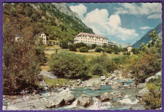 Postales: balneario caldas de bohi -lerida - hotel el manantial -n&ordm; 5044 -ed. garrabella- circulada-a&ntilde;os 50/60