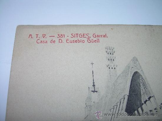 Postales: ANTIGUA POSTAL.....SITGES...GARRAF. - Foto 2
