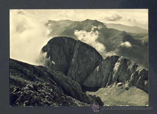 Postales: Postal de l' ALT BERGAD&Agrave;: El Pedraforca, polleg&oacute; petit i Encija (Foto Puig Ribera 16)