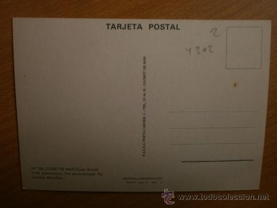 Postales: COSTA BRAVA. LLORET DE MAR. - Foto 2