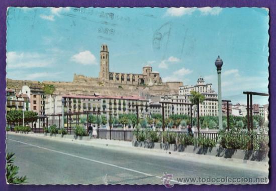 Postales: lerida - vista parcial y la seo - n&ordm; 2901 - ed. garrabella - circulada - a&ntilde;o 1961