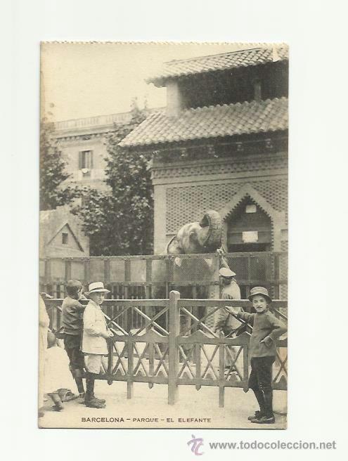 Postales: barcelona, parque el elefante. - Foto 1