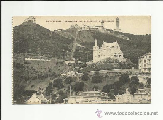 Postales: POSTAL DE BARCELONA, PANORAMA DEL FUNICULAR AL TIBIDABO. - Foto 1