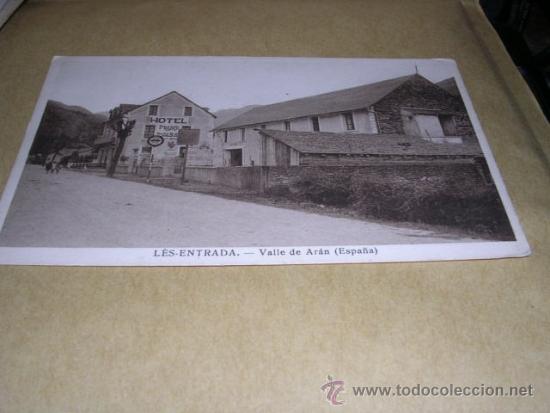 Postcards: LES - ENTRADA VALLE DE ARAN  ( ESPA&Ntilde;A )FOT. M. SOLE 14X9 CM.