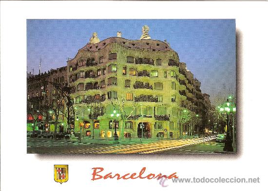 Postales: CASA MIL&Agrave; LA PEDRERA, ARQUITECTE GAUD&Iacute; - ESCUDO DE ORO N&ordm; 3