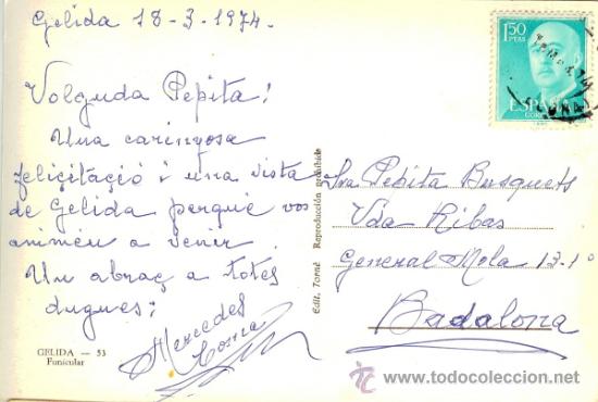 Postales: Gelida - Alt Pened&egrave;s - Postal Funicular - Foto 2