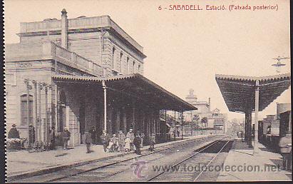 Postales: POSTAL SABADELL ESTACIO ( FATXADA POSTERIOR ) - Foto 1