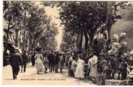 Postales: Barcelona. Rambla de las flores. Sin circular. - Foto 1