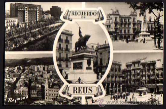 Postales: Recuerdo de Reus.  Circulada 1957 - Foto 1